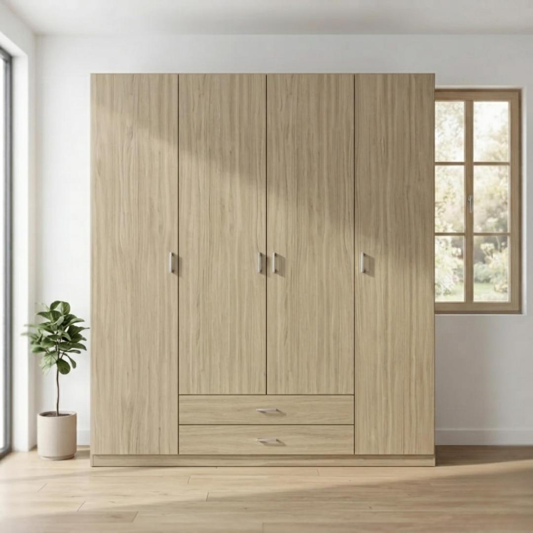 Armario Ropero 4 Puertas 200cm · Máxima Capacidad de Armario