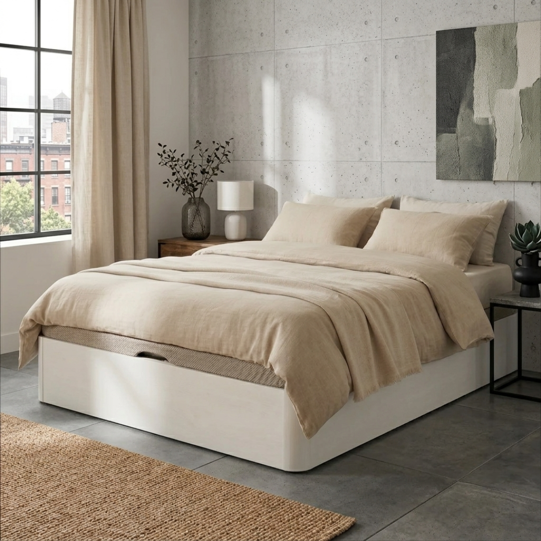 Pack Dormitorio CONFORT 21/25cm · Colchón Viscoelástico + Canapé Abatible