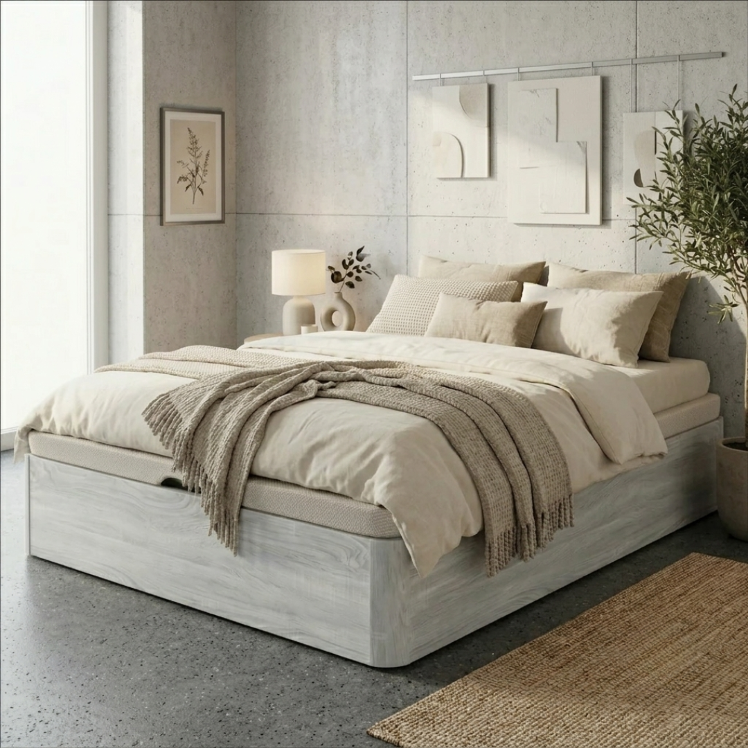 Pack Dormitorio CONFORT 21/25cm · Colchón Viscoelástico + Canapé Abatible
