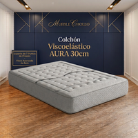 Colchón AURA 30cm Viscoelástico · Doble Capa Visco · 7 Zonas Confort