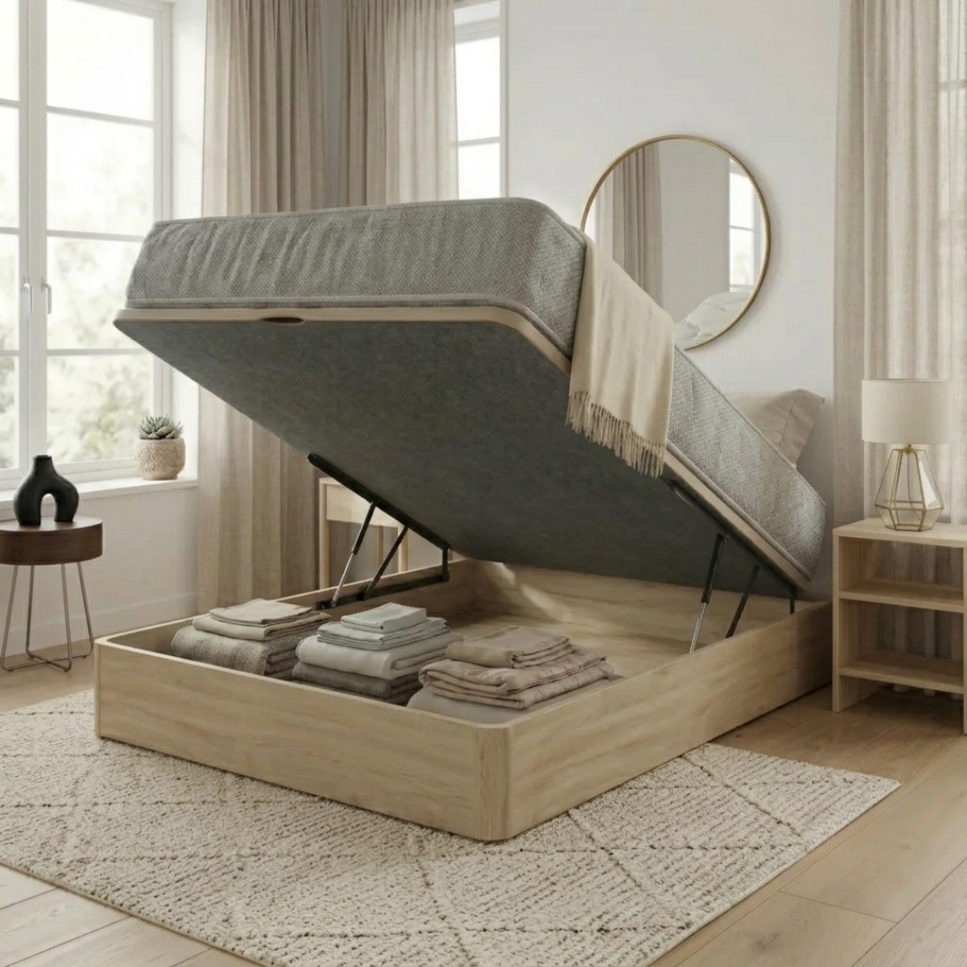 Pack Dormitorio NEXO 28cm · Colchón Núcleo HR + Canapé Abatible