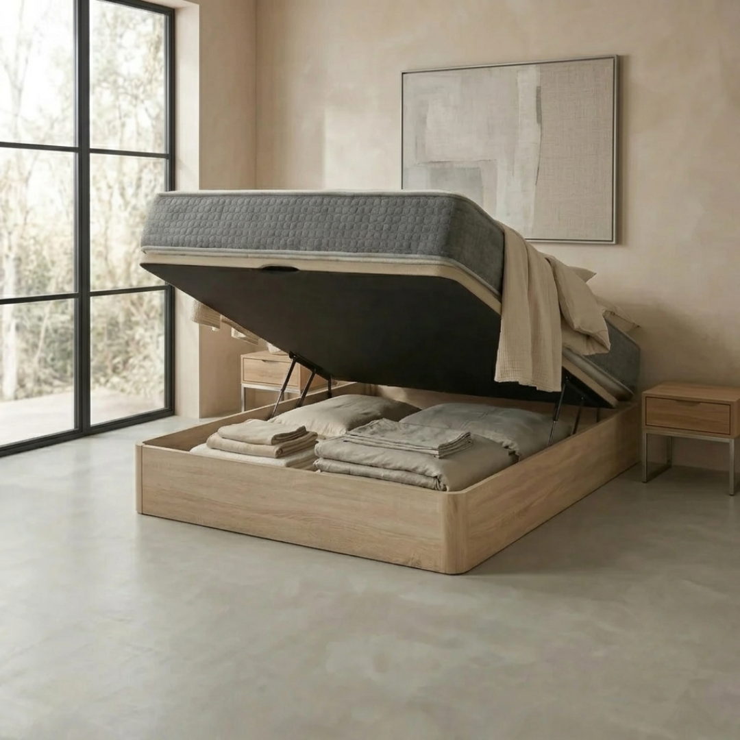 Pack Dormitorio ORTOPÉDICO 28cm · Colchón Muelles Ensacados + Canapé