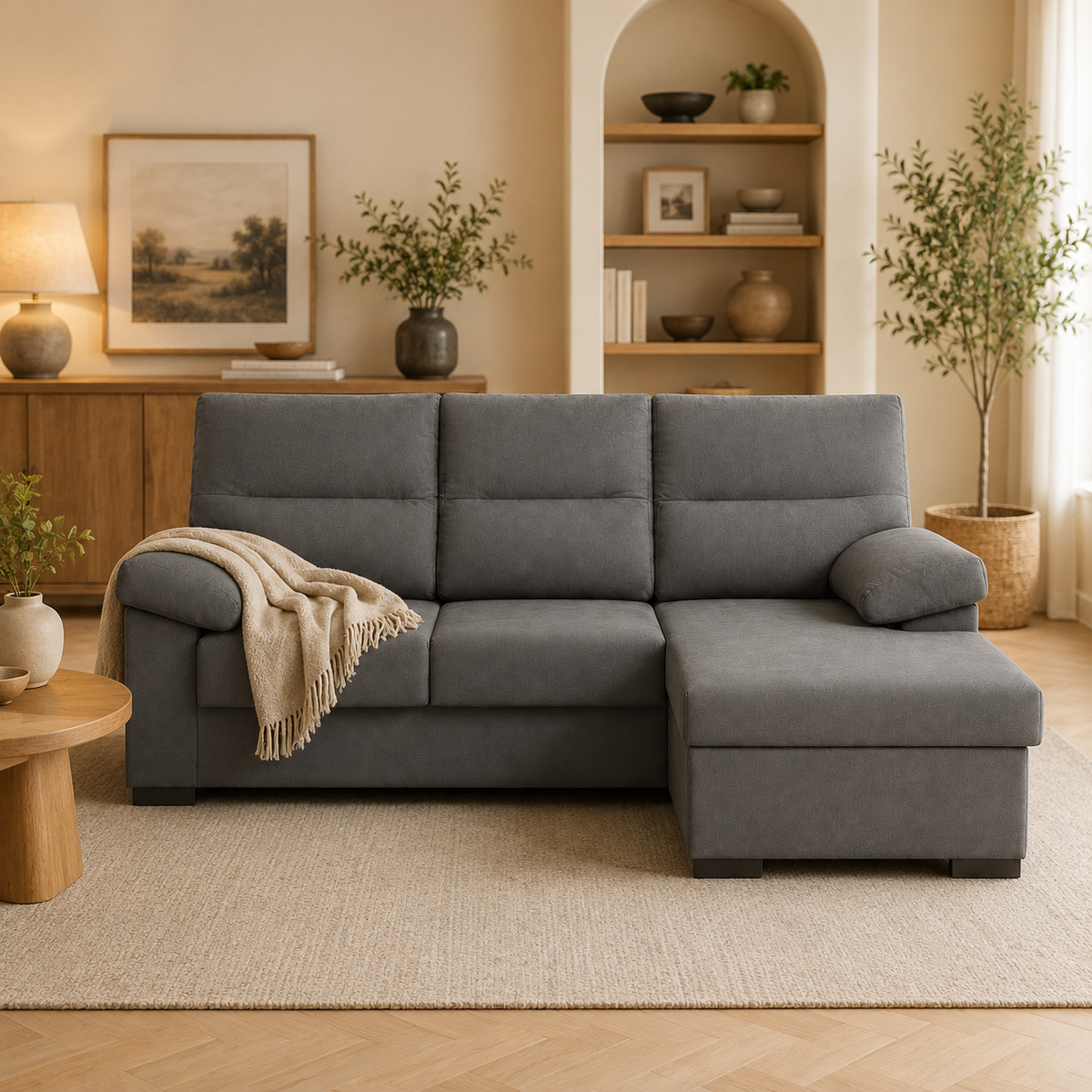 Sofá Chaiselongue ATHENAS · Asiento Extra Amplio